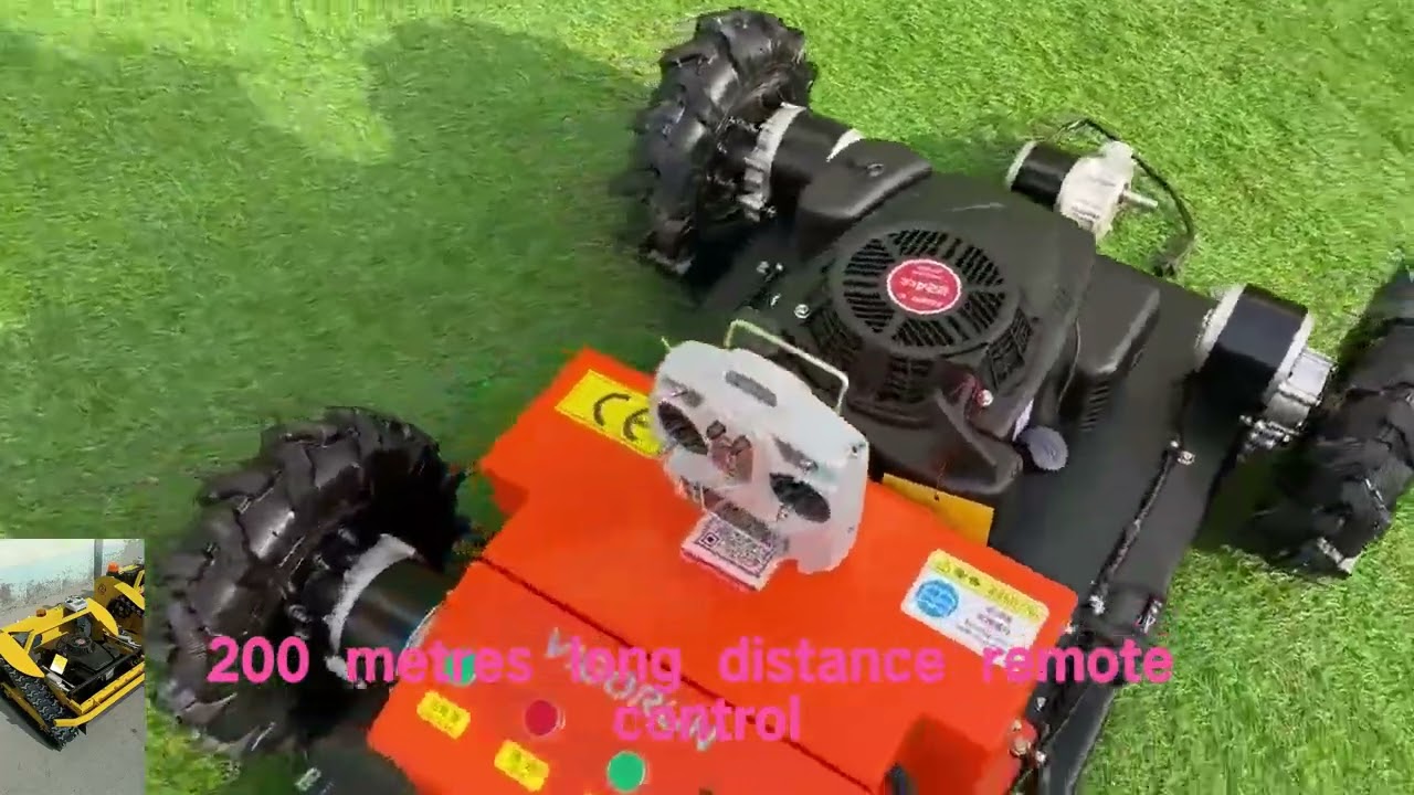 wireless radio control caterpillar slasher mower made in China manufacturer factory #lawnmowerrobot