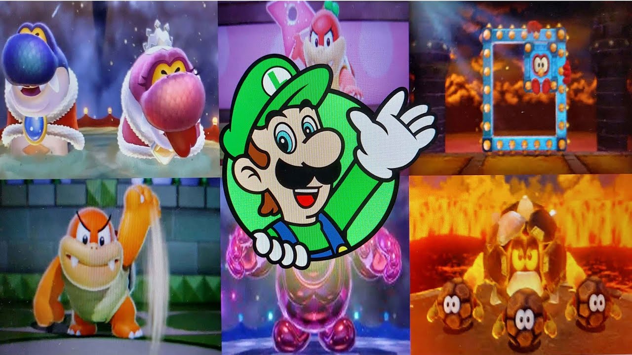 Super Mario 3D World + Bowser's Fury - All Bosses in Boss Blitz (Luigi)