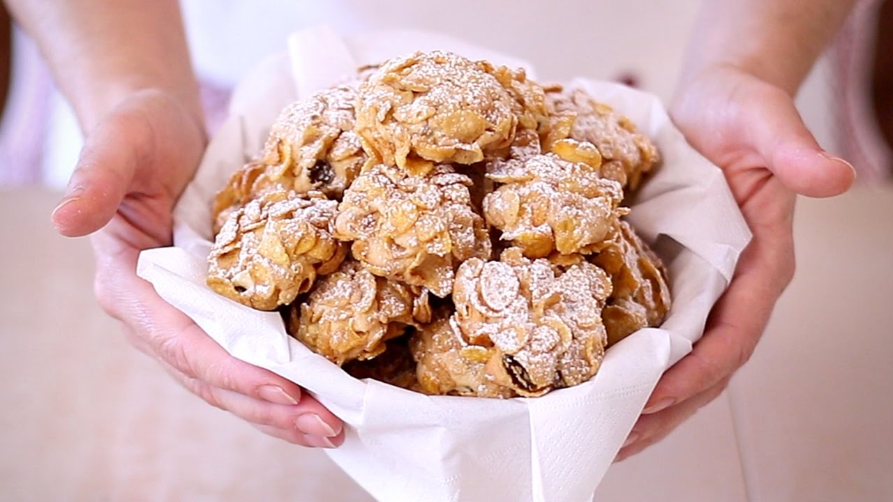 Biscotti Rose del Deserto ai Cereali Ricetta Facile - Corn Flake Cookies Easy Recipe