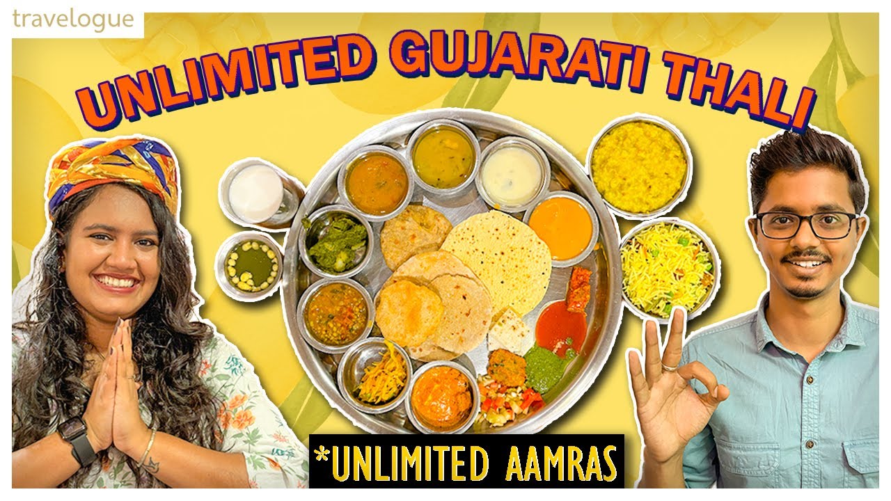 WE TRIED UNLIMITED AAMRAS GUJARATI THALI🫢 | UNLIMITED AAMRAS THALI IN MUMBAI #aamras #aamraspuri