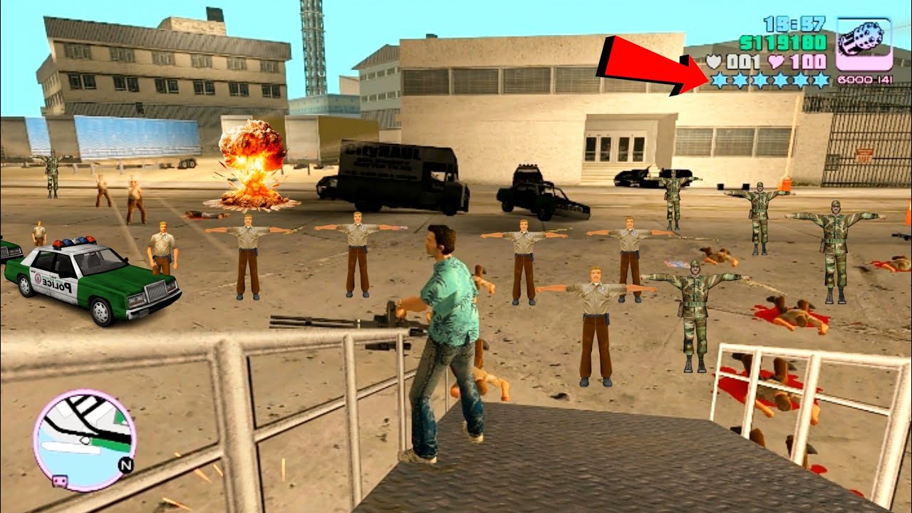 GTA Vice City 6 Star Wanted Level Fight – Epic Police Battle!