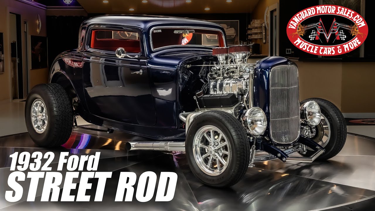 1932 Ford 3 Window Street Rod For Sale Vanguard Motor Sales #0000