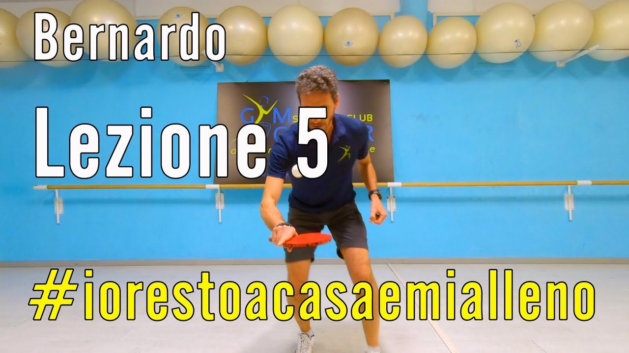 Allenamento a Casa - Tennis Tavolo con Bernardo 5  racchetta e pallina, per mantenere la sensibilità