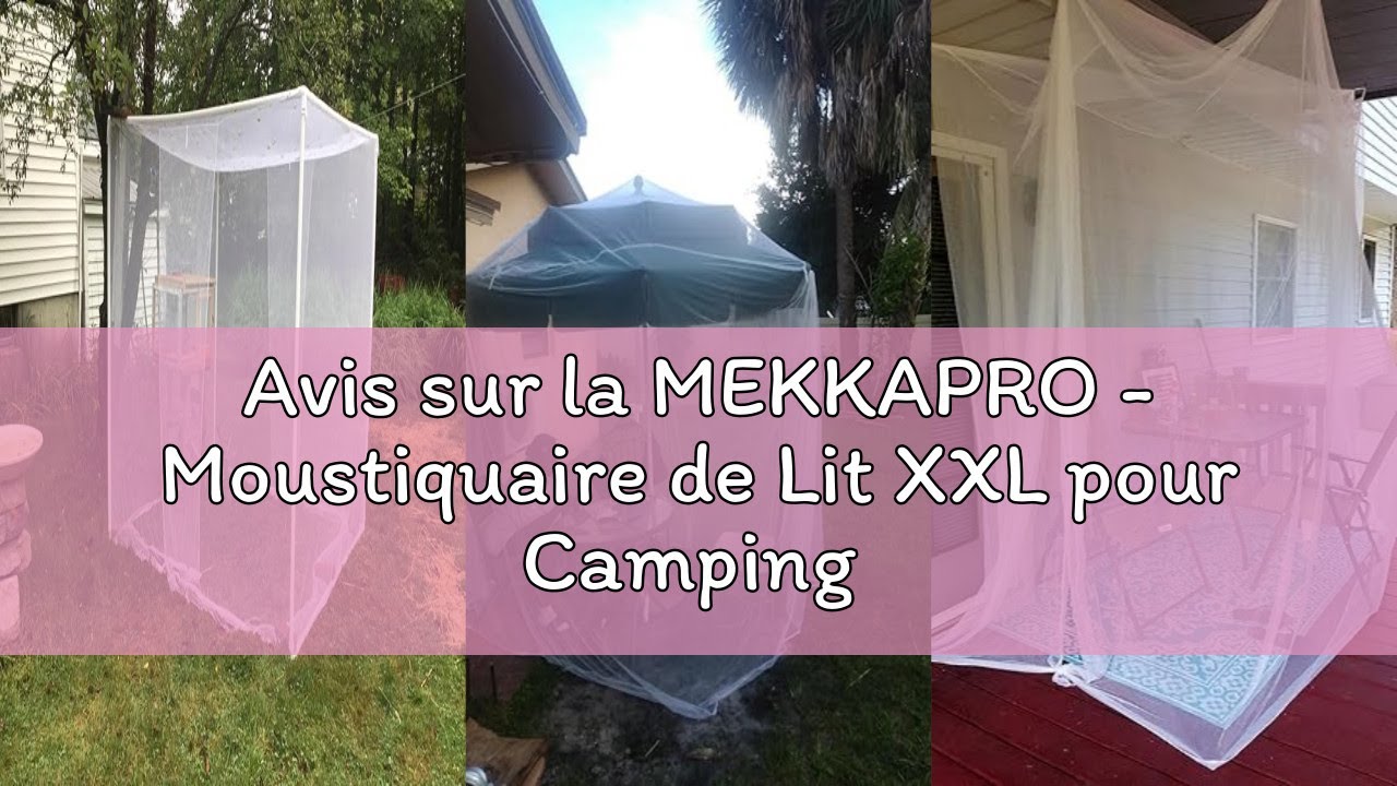 Avis sur la MEKKAPRO - Moustiquaire de Lit XXL pour Camping Tente et Hamac avec Sac de Transport (22