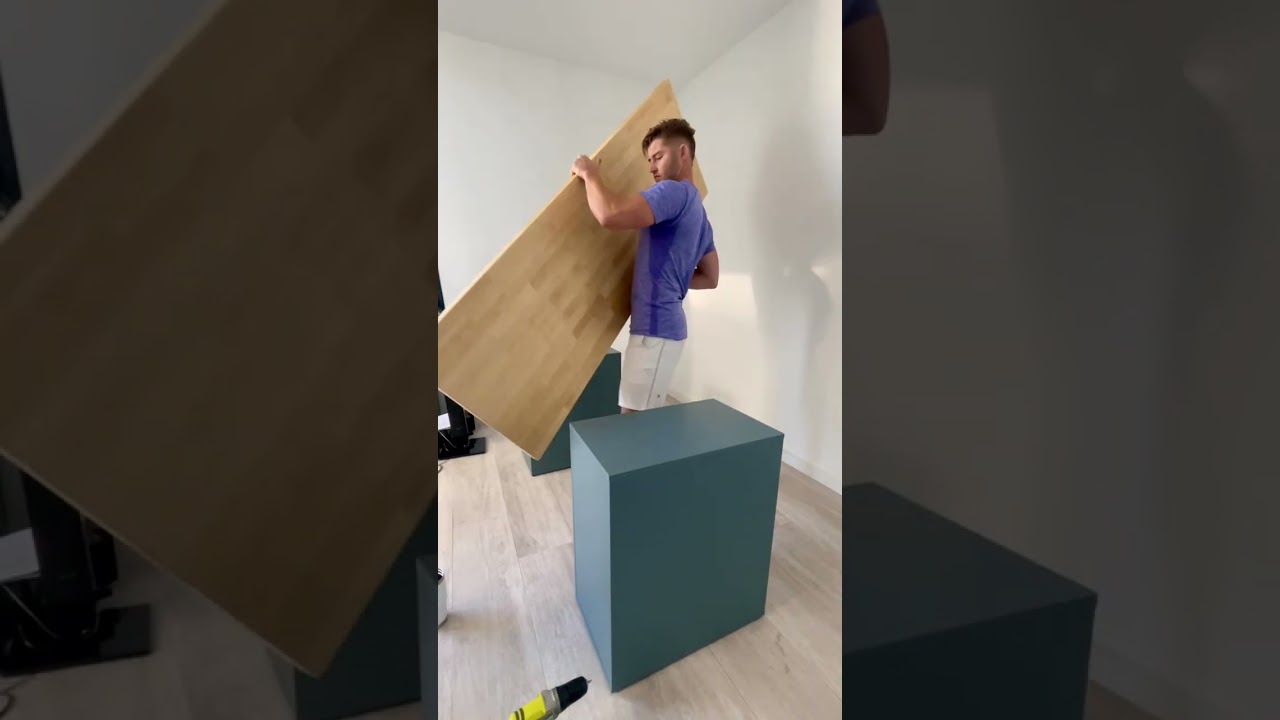 Minimalist Home Office Build | DIY IKEA Desk Setup #shorts