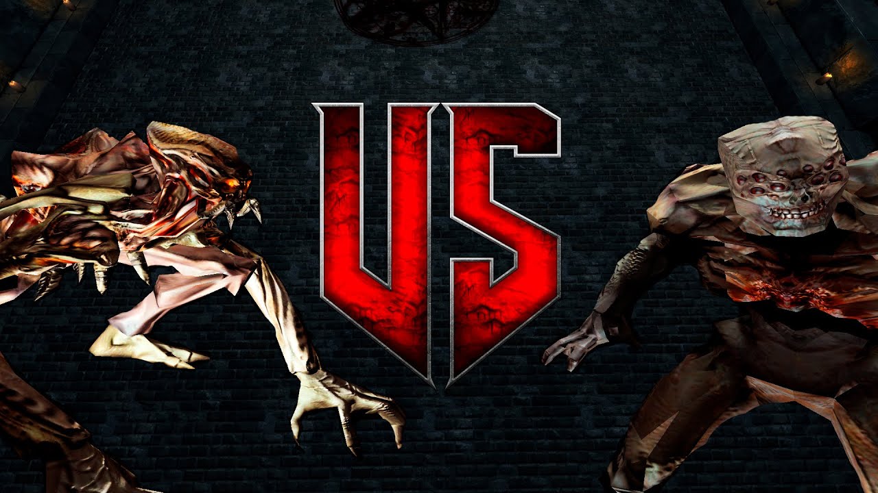 Vulgar vs imp - DOOM 3 Monster Infighting - Full HD NPC Battles