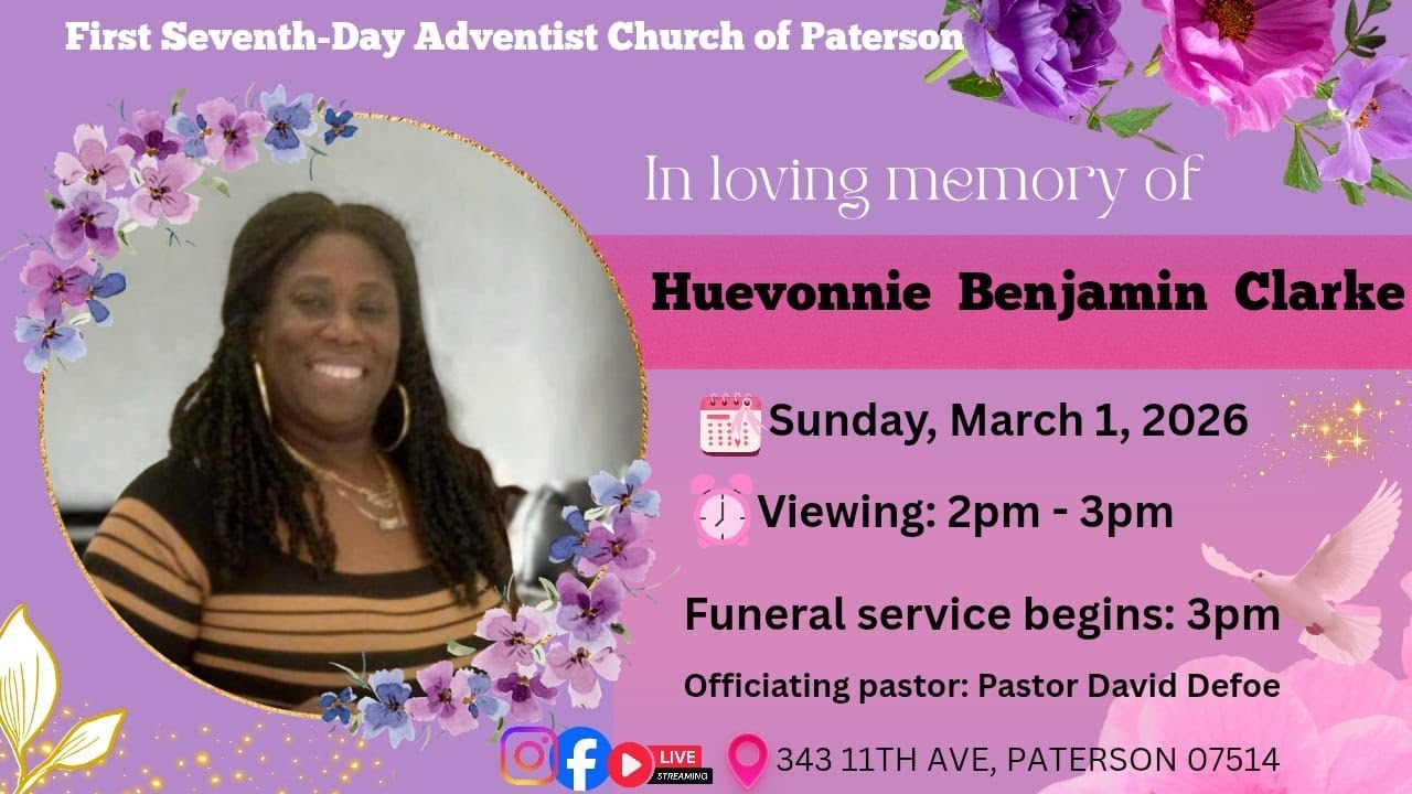Funeral Service in Loving Memory of: Huevonnie Benjamin Clarke| Sun. March 1st