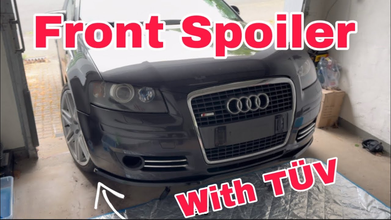 Front Spoiler Ingo Noack with TÜV ABE cup splitter wing front lippe | Audi A3 8P 8PA Sportback
