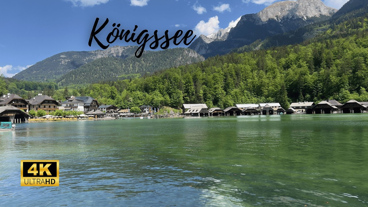 Summer Walking Tour of Königssee, Bavaria - Germany Natural Beauty - 4K 60fps