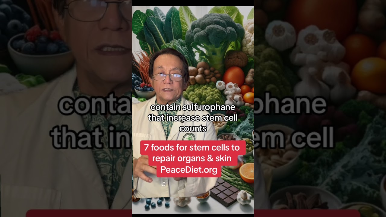 Seven foods that boost stem cells for Organ and skin repair free ebook at PeaceDiet.org