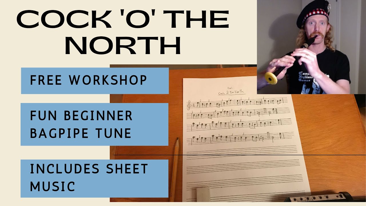 Cock 'O' North Bagpipe Easy Version With Sheet Music