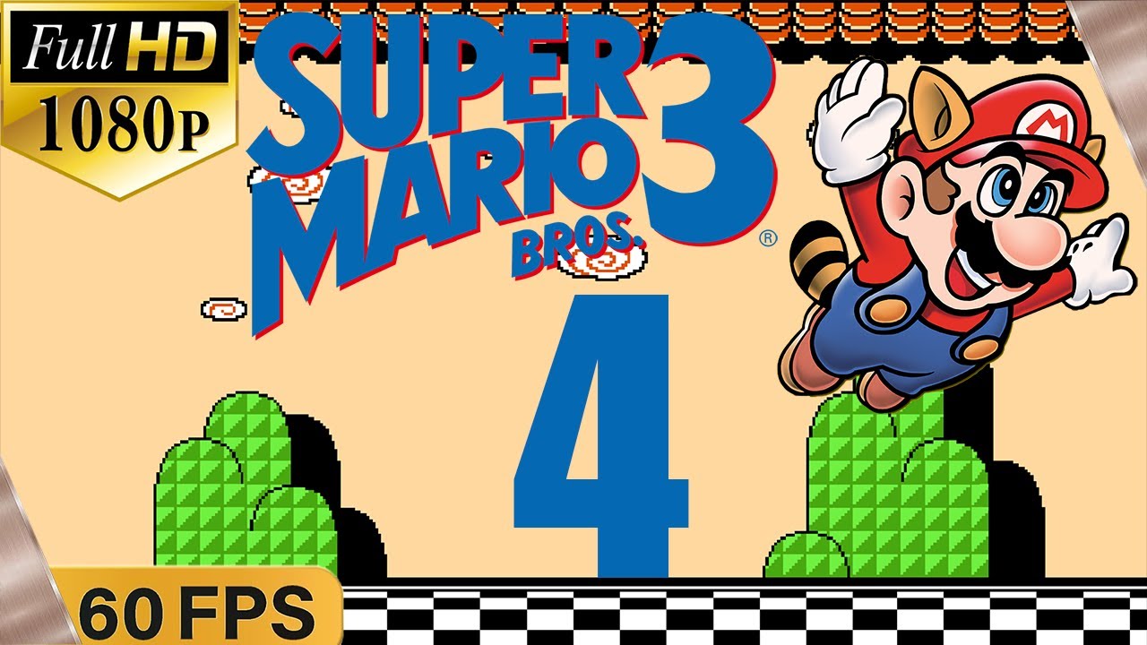 Super Mario Bros. 3 - Mundo 4 Completo - Full HD 1080p 60 fps Gameplay Español