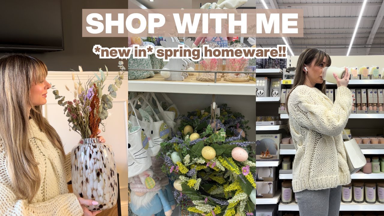 COME HOMEWARE SHOPPING WITH ME *new in spring homeware* | B&M, home Bargains, primark & the range
