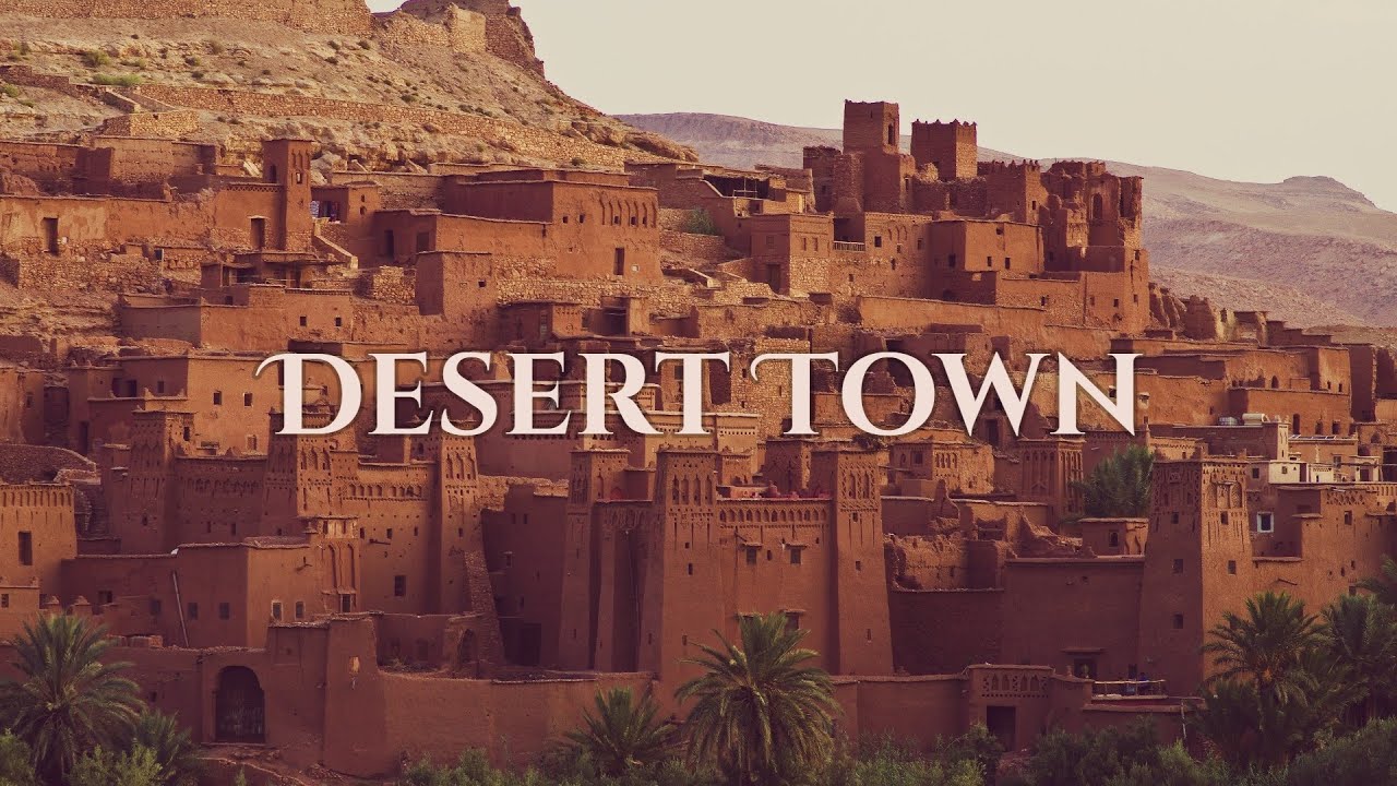 Desert Town Ambience | ASMR and Music - sounds of wind, sand storm, and ambient music