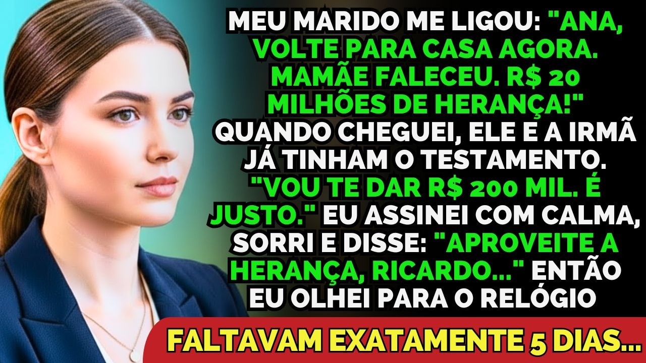 Minha Sogra Morreu E Deixou R$ 20 Milhões. Meu Marido Me Deu R$ 200 Mil. Em 5 Dias, Ele Perdeu Tudo