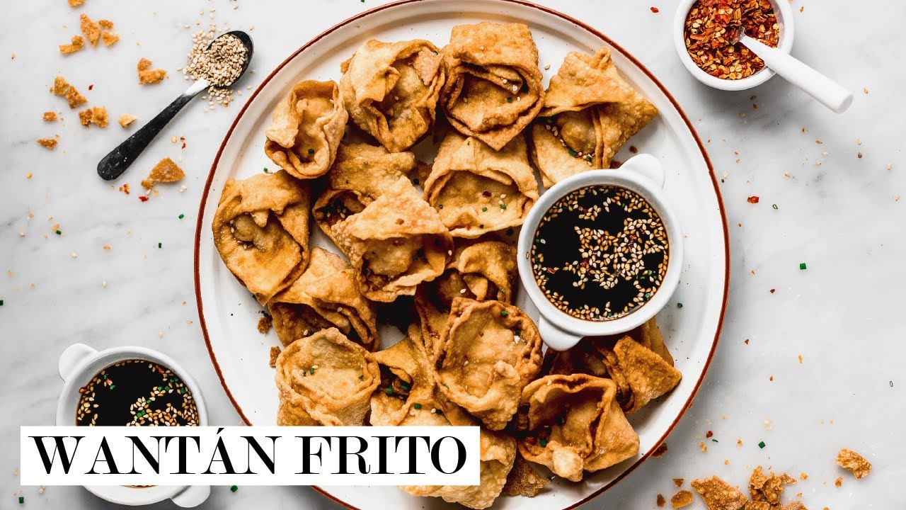 Wantán frito rellenos con camarones | Cravings Journal español