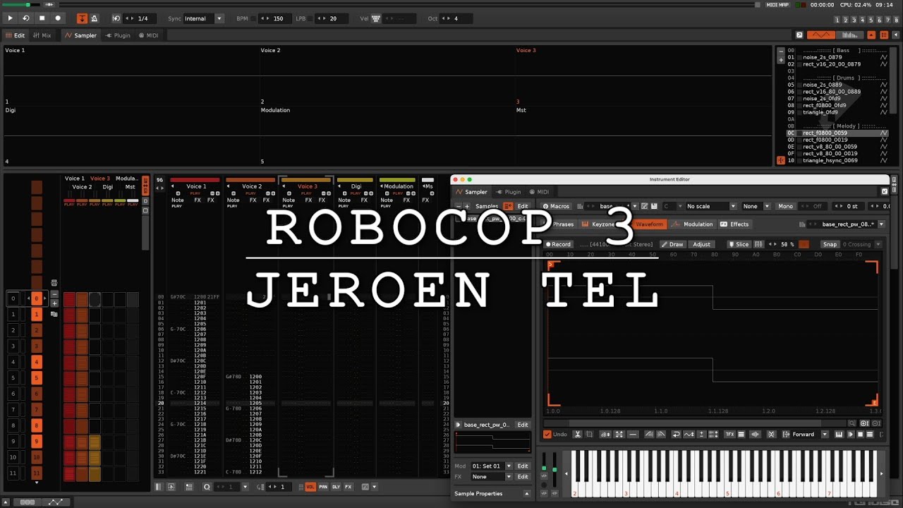 Jeroen Tel: Robocop 3 [C64 cover in Renoise] 🎹