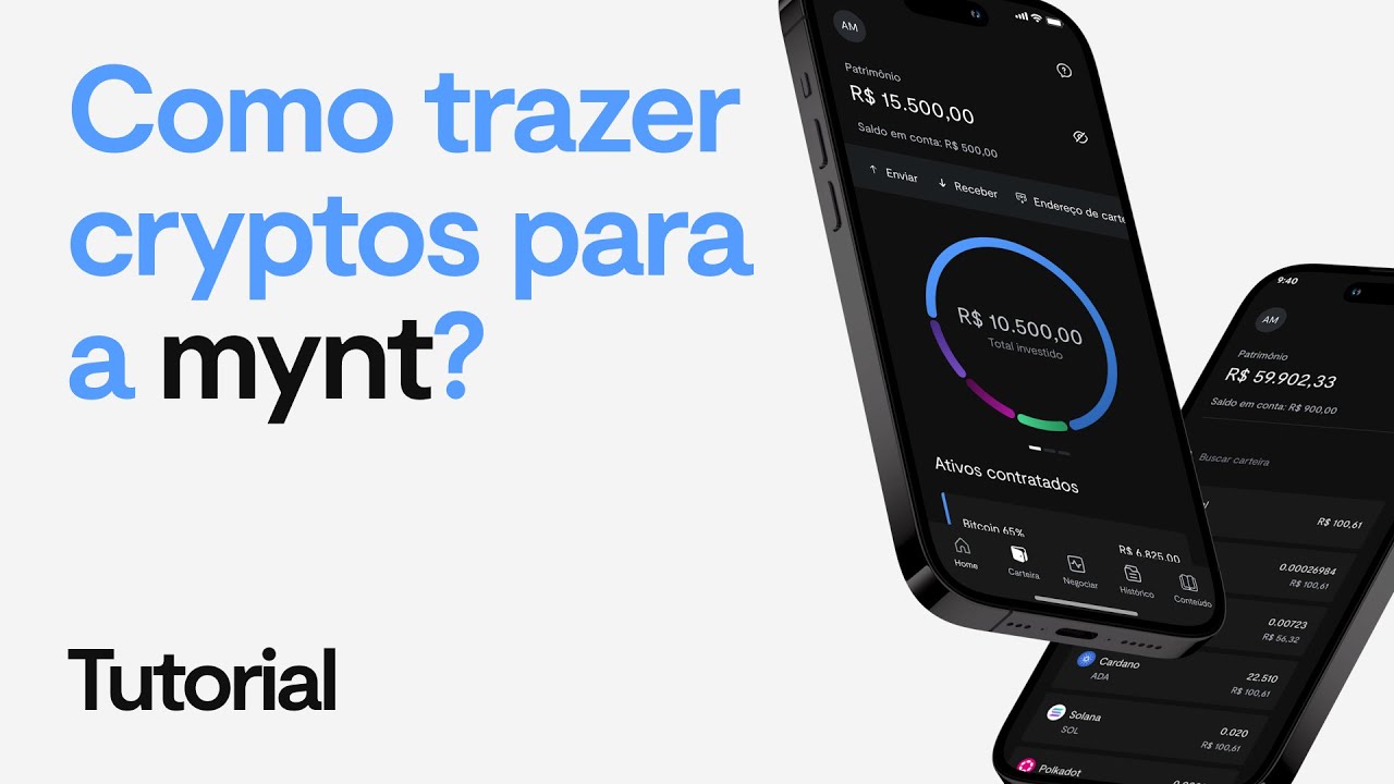 Transfer&ecirc;ncia crypto - Como trazer seus criptoativos para a Mynt?