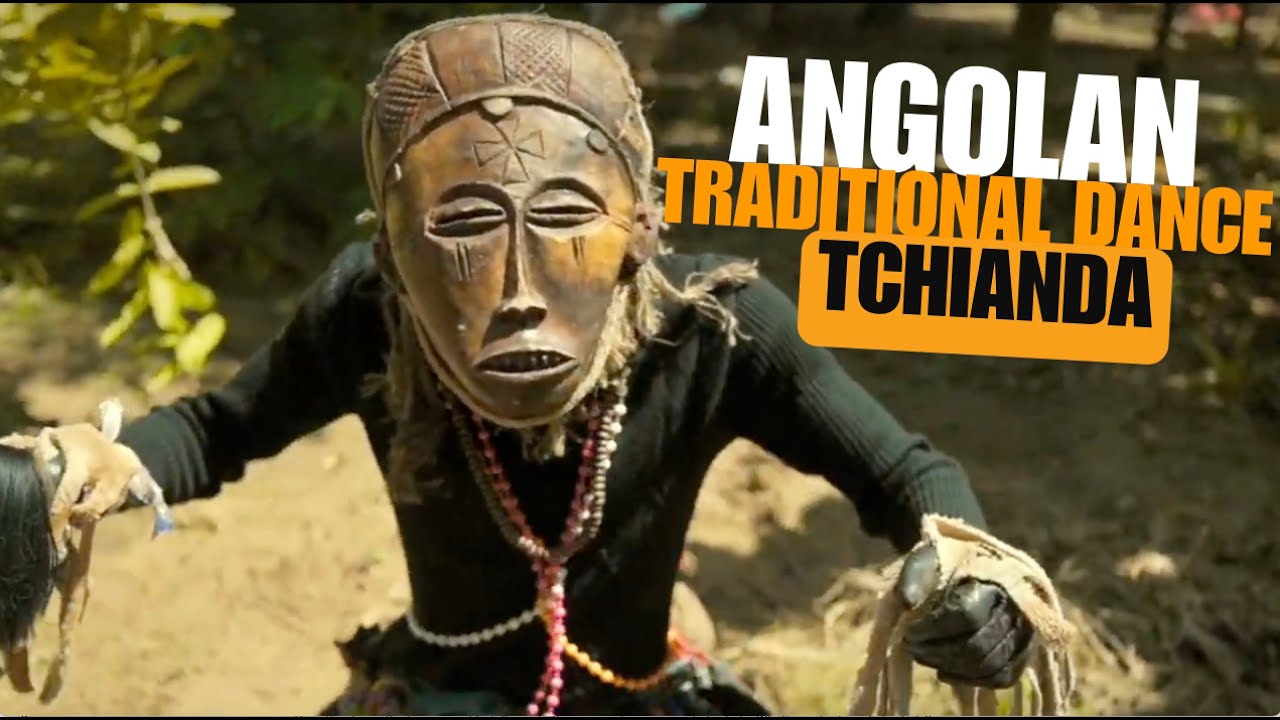 Angolan Traditional Dance: Tchianda with masked Mukixi dancer on Afro Tech beat