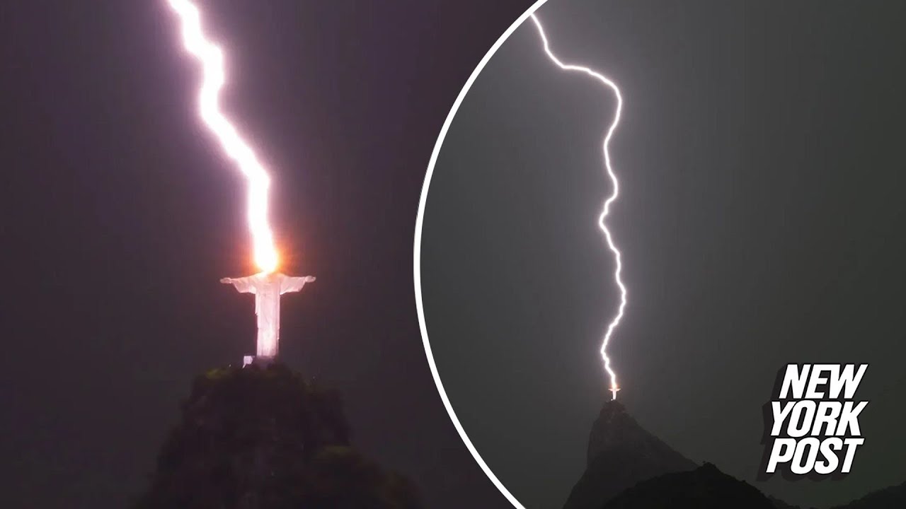 The breathtaking moment lightning strikes Rio’s Christ the Redeemer statue | New York Post