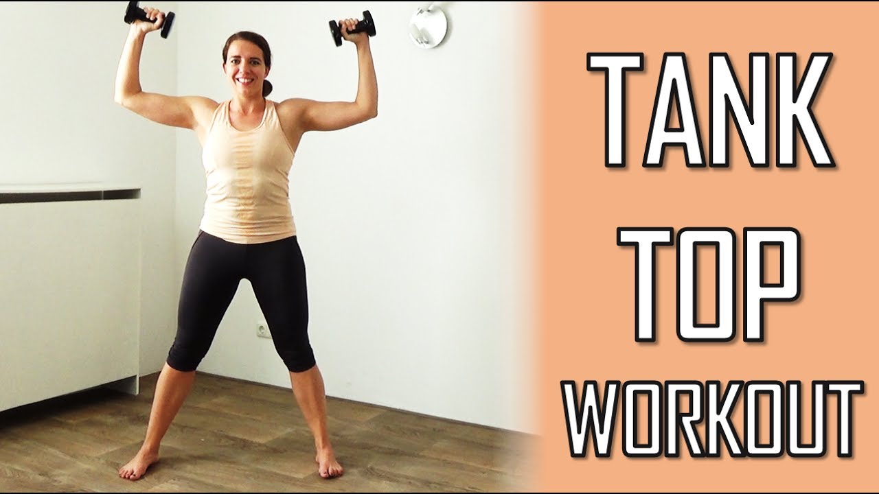10 Minute Tank Top Workout for Arms & Shoulders – With Dumbbells