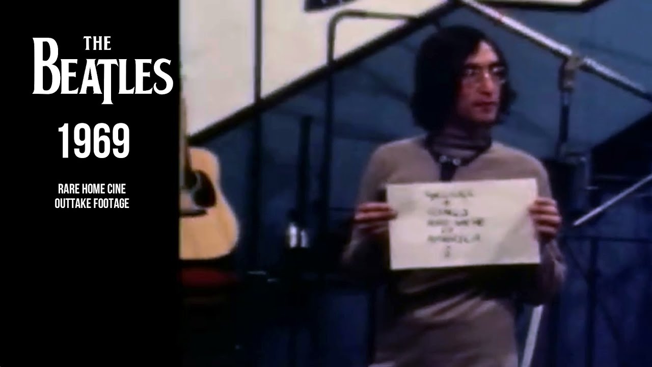 The Beatles 1968 записывают Blackbird, кадры из домашнего кинотеатра