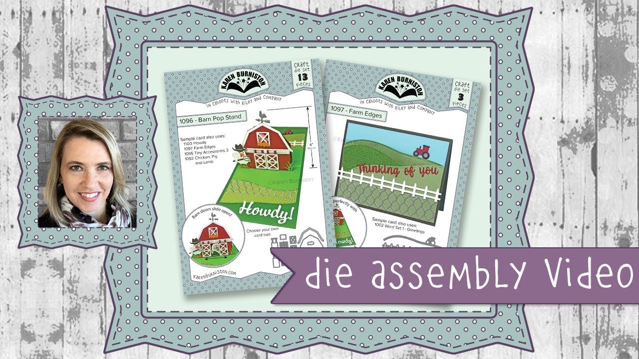 Karen Burniston Dies 1096 Barn Pop Stand and 1097 Farm Edges Assembly