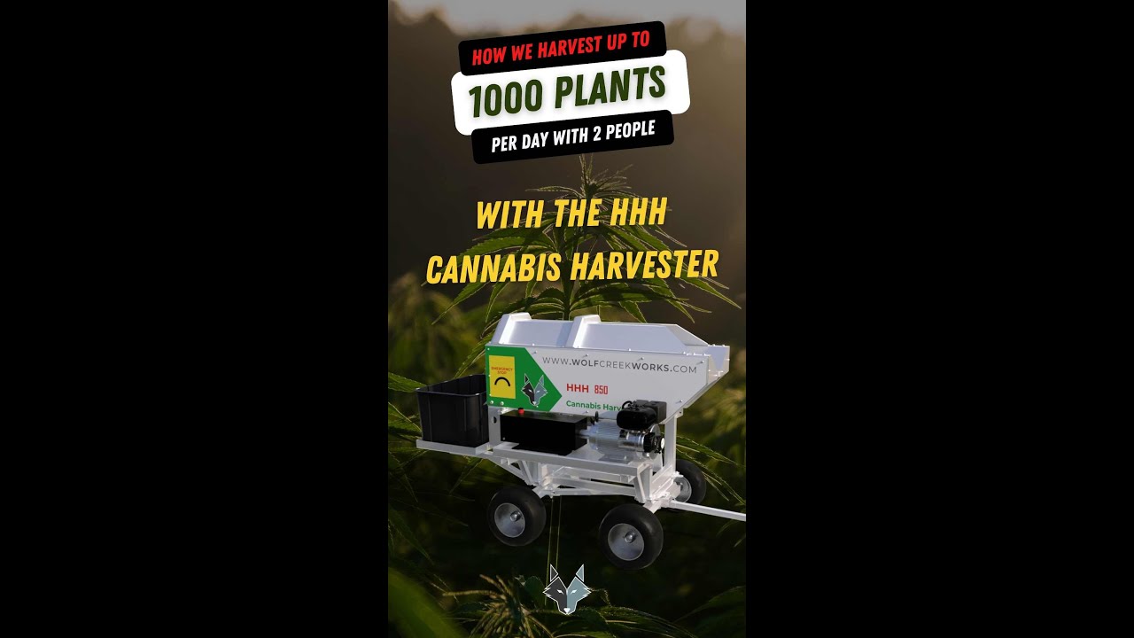 the HHH Cannabis Harvester Bucker