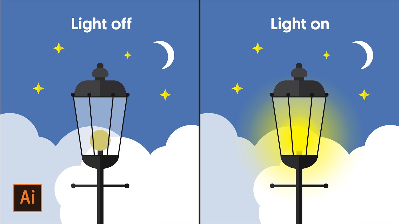 #18 Tutorial Illustrator | Membuat Vector Lampu Taman di Adobe Illustrator (Bahasa Indonesia)