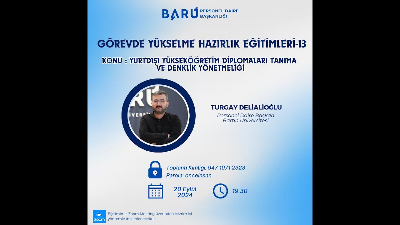 GYS Hazırlık Eğitimleri-13 YURTDIŞI YÜKSEKÖĞRETİM DİPLOMALARI TANIMA VE DENKLİK YÖNETMELİĞİ