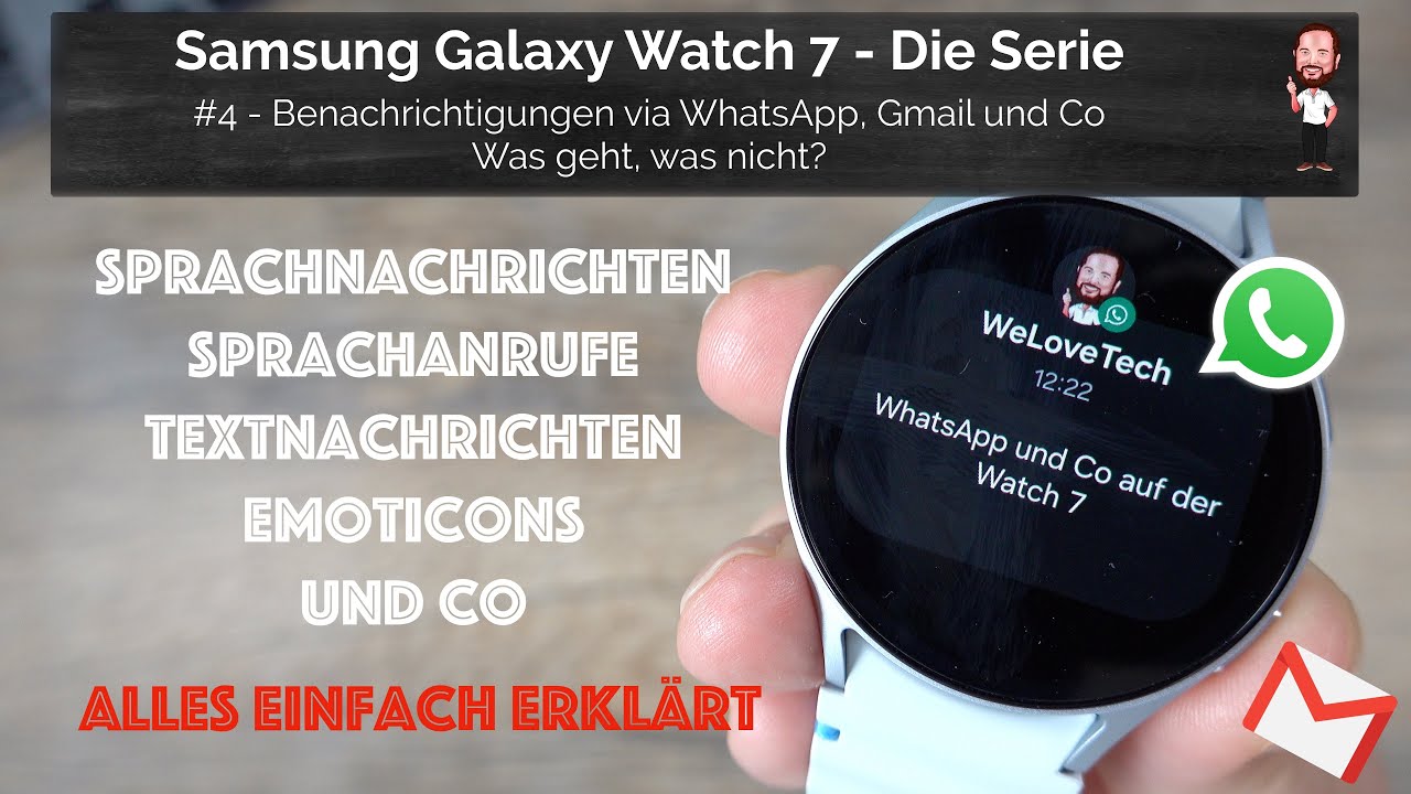 Samsung Galaxy Watch 7 | #4 - WhatsApp, Gmail, Threema, Telegram + Co | Was geht und was geht nicht?