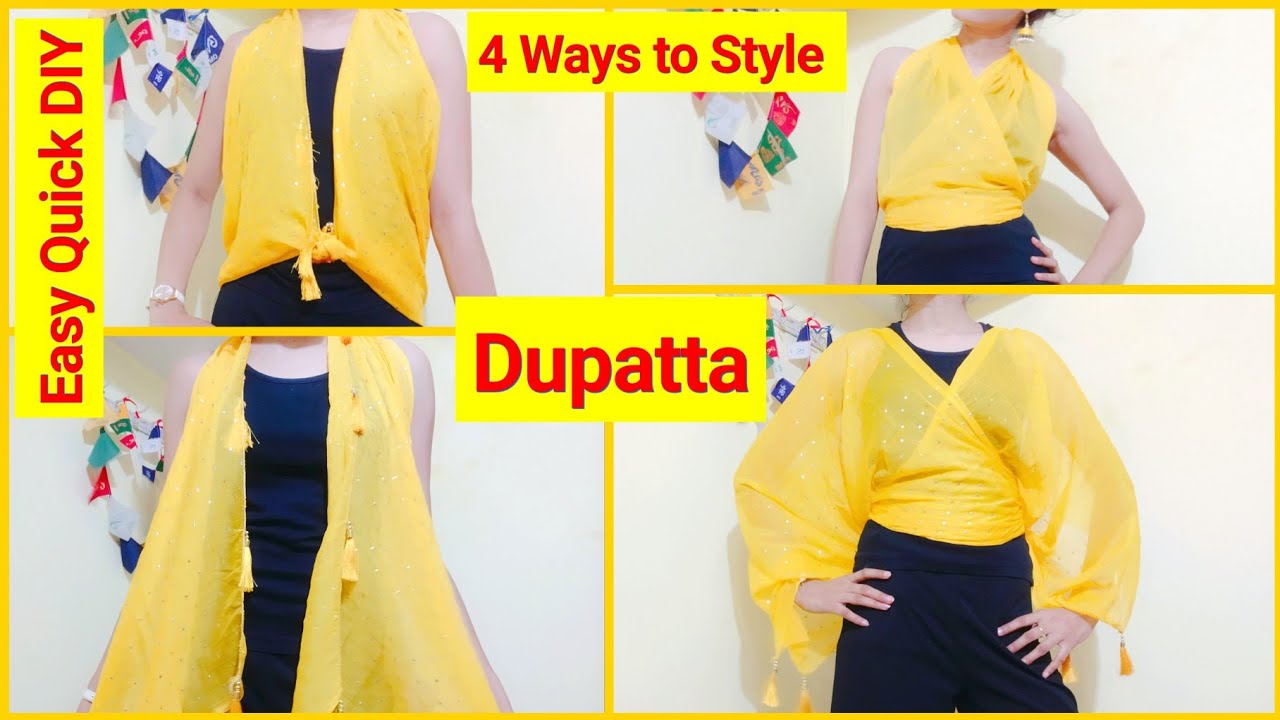 Style Dupatta as Top/Shrug | Easy DIY Dupatta Hacks