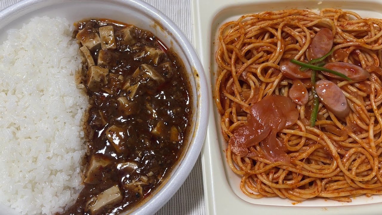 ファミリーマート　ざっくり40%増量作戦　麻婆豆腐ご飯＆ナポリタン