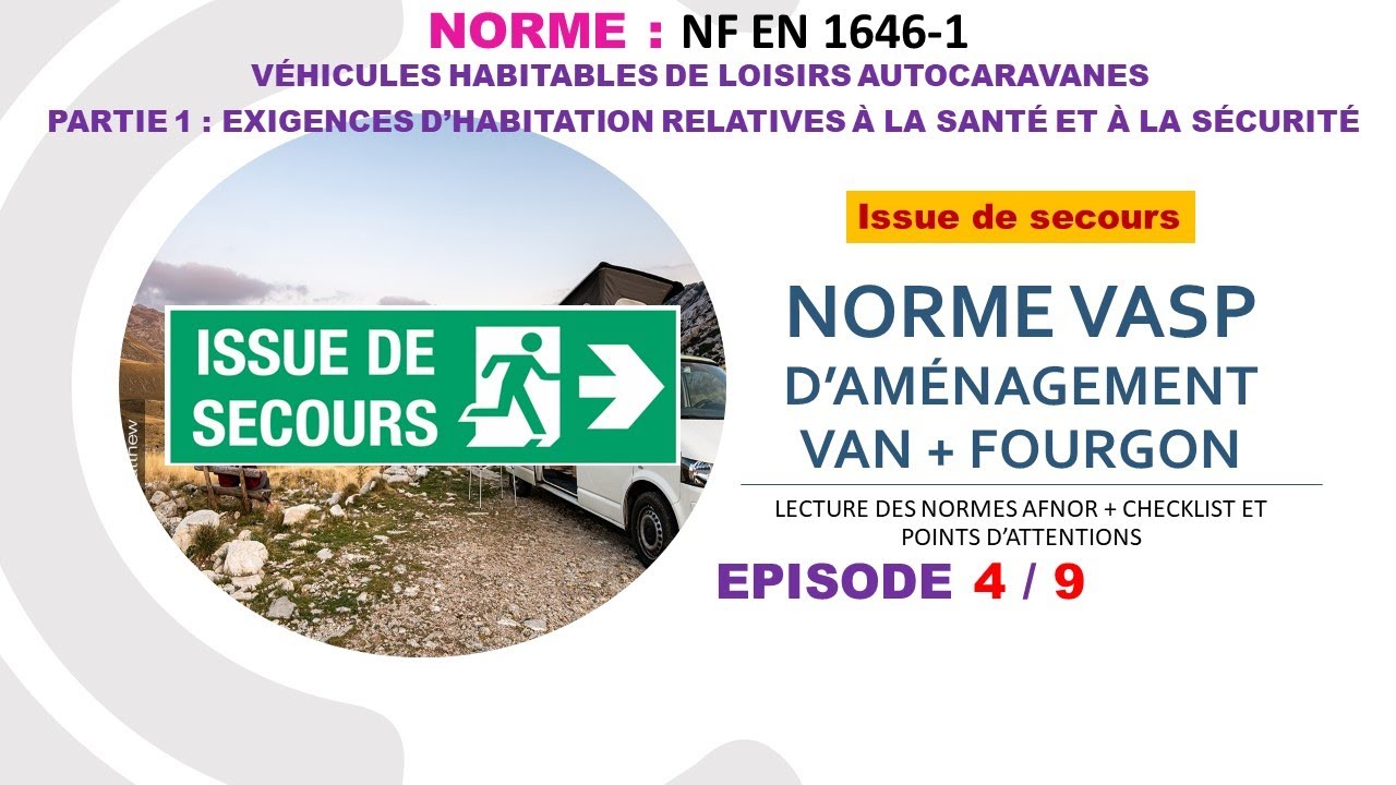 🚌 #renaultmaster #vanlife EP4 - Norme VASP Van aménagé - AFNOR EN1646  - 