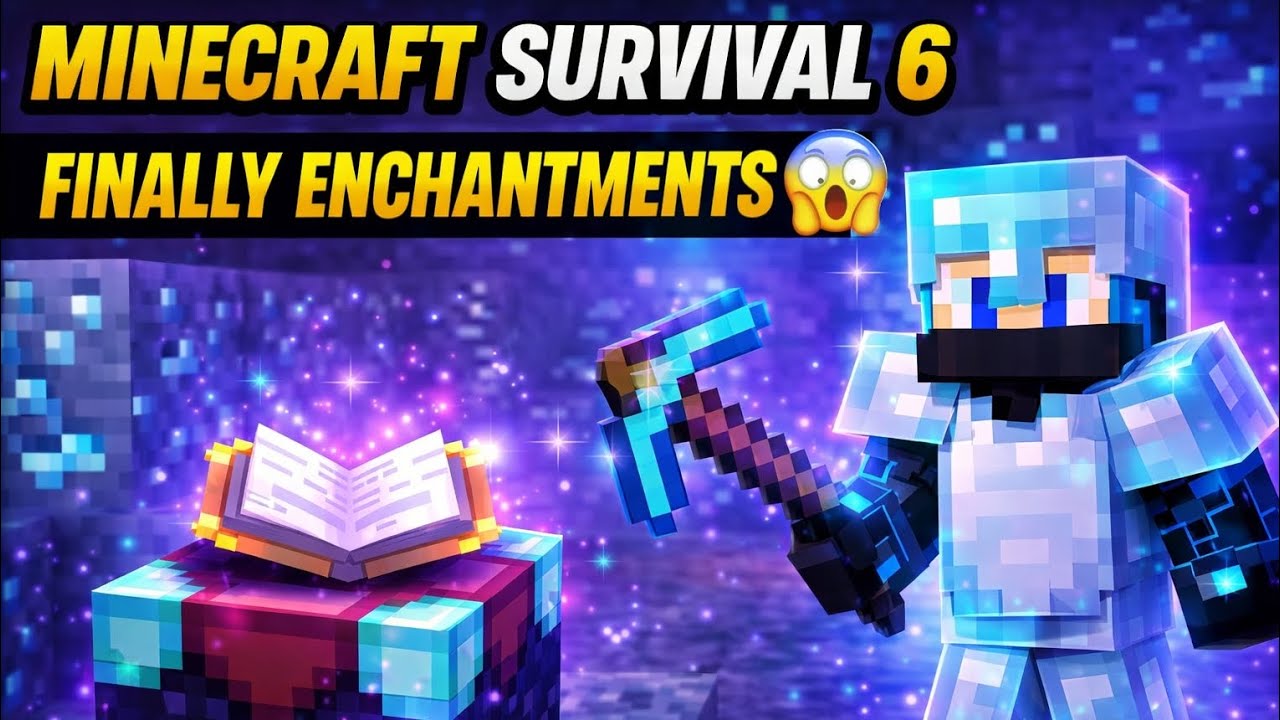 Minecraft Survival Episode 6 | Full Enchant Setup ✨
