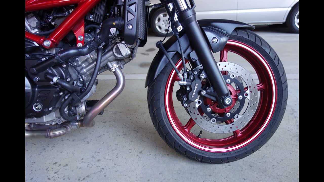 SV650にプーチ エクステンドフェンダーを取り付け、SV650のフェンダー短すぎ問題解決