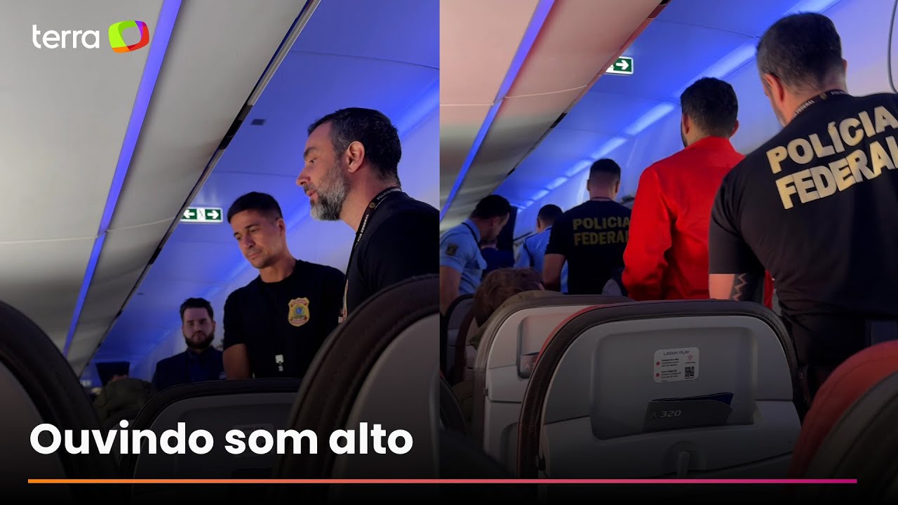 Passageiro é retirado de avião pela PF por mau comportamento e voo precisa ser desviado