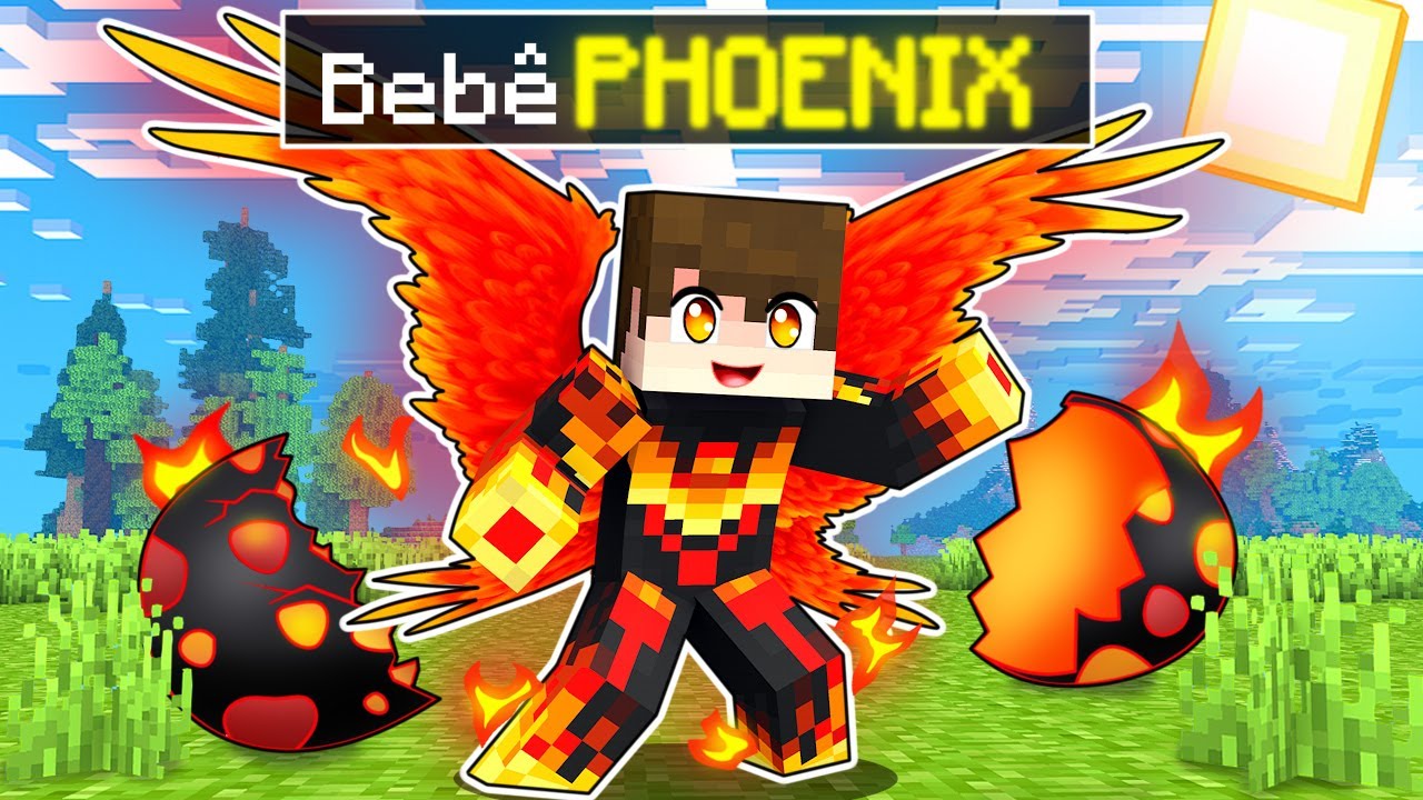 NASCI como um BEBÊ FÊNIX de FOGO no MINECRAFT