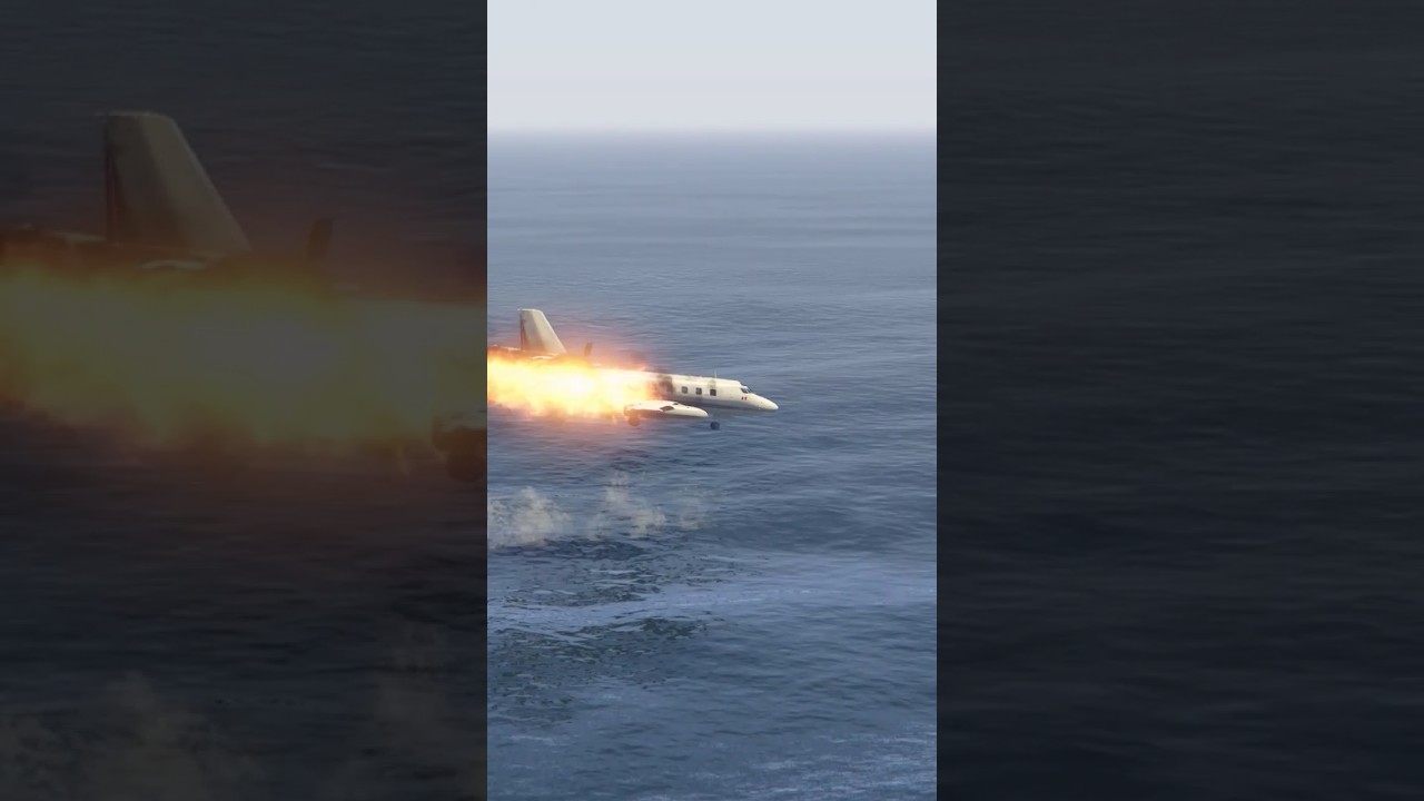 Emergency Landing Gone Wrong! Jet Ends Up in the Sea