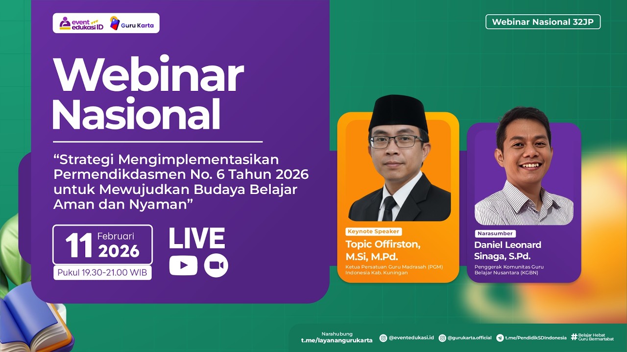 H1: Webinar Implementasi Permendikdasmen No. 6 Tahun 2026 Mewujudkan Budaya Belajar Aman dan Nyaman