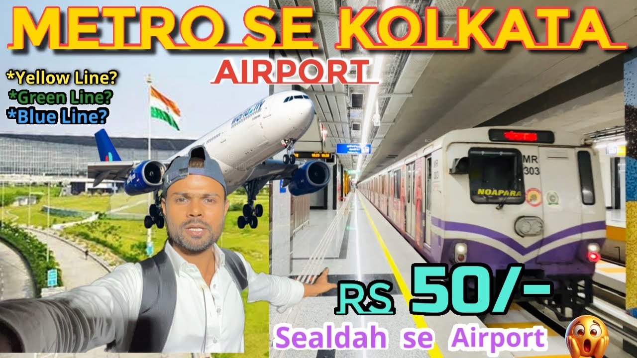 Kolkata Airport Metro | Sealdah to Kolkata Airport Journey Experience | Noapara to Jai Hind Metro 