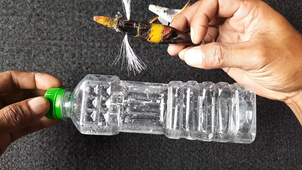 Cara Mewarnai Umpan Cumi || Warna Abstrak || Menggunakan Botol Bekas Air Mineral