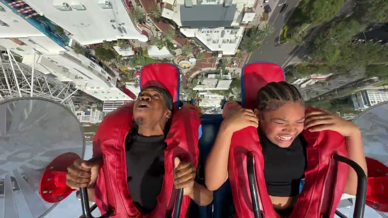 Siblings go on the Florida Slingshot ride for the first time!
