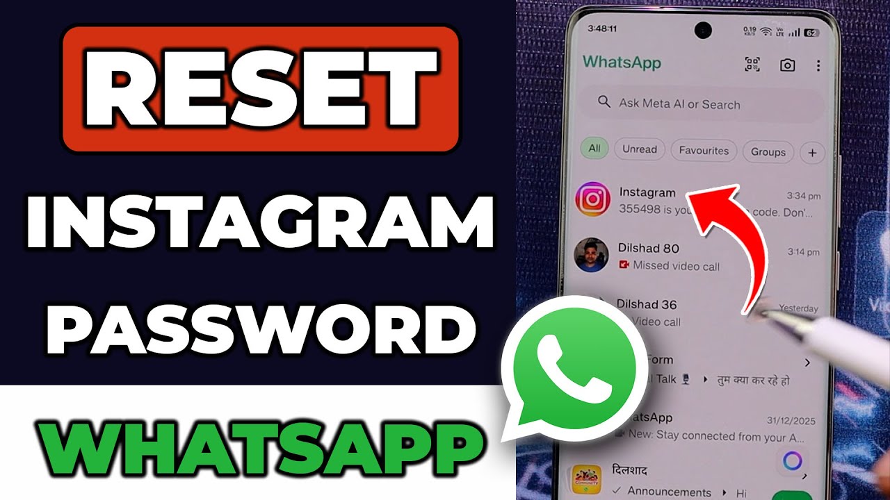 Instagram Ka Password Whatsapp kai Through Reset Kare 2026