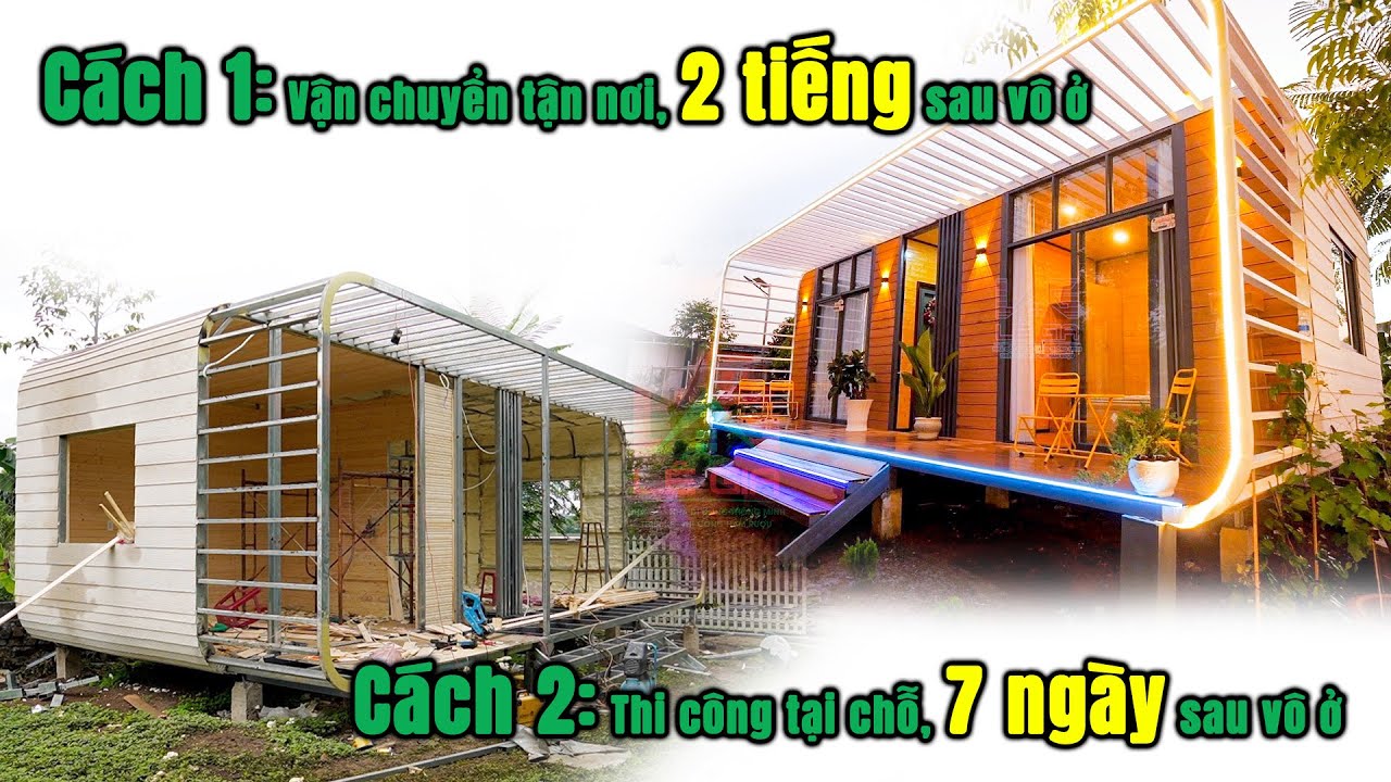 Chỉ Với Hơn 300 Triệu Sau 2 Tiếng Có Ngay Nhà Gỗ Homestay - Nhà Di Động Lắp Ghép Lê Gia