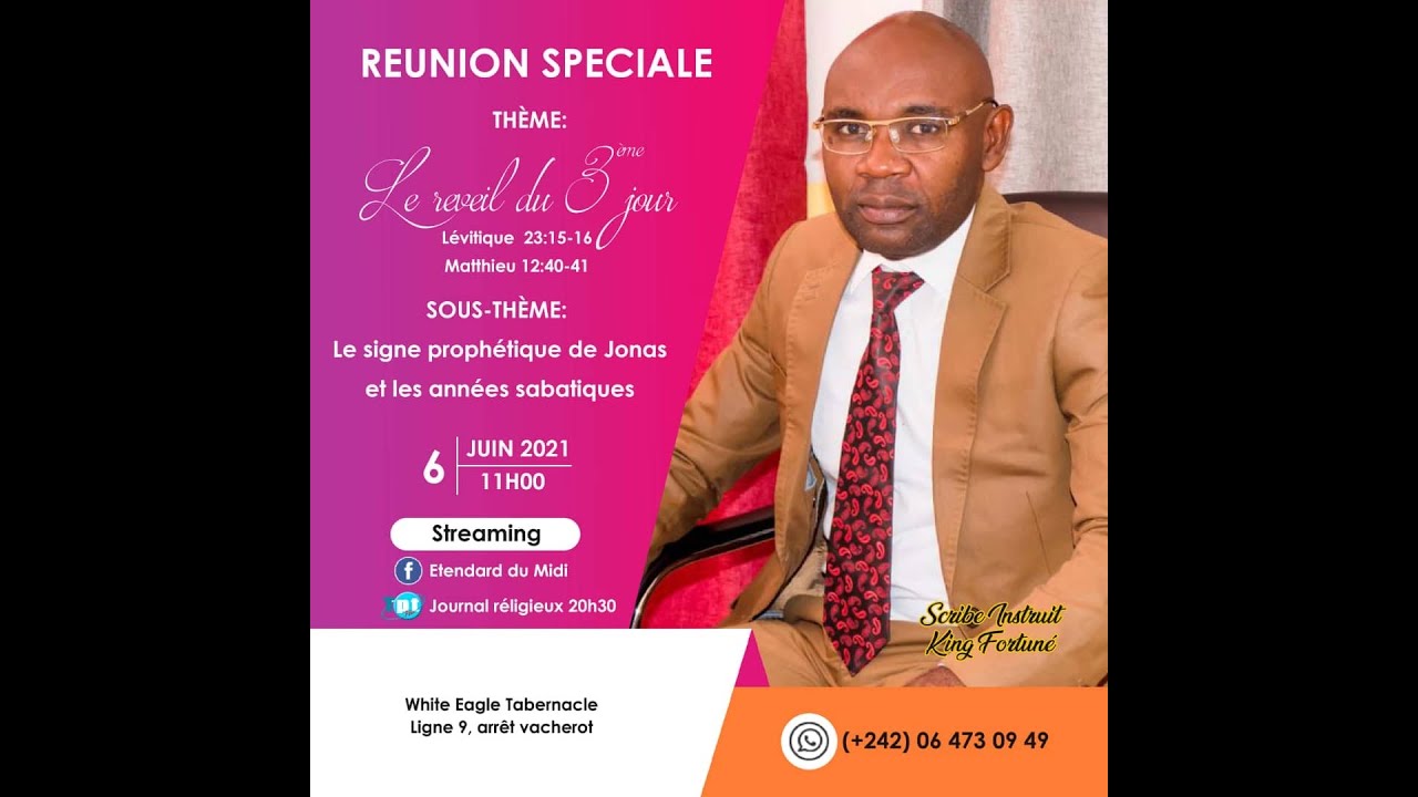 LE SIGNE PROPHETIQUE DE JONAS ET LES ANNEES SABBATIQUES (LE RÉVEIL DU 3e JOUR). DOCTEUR KING FORTUNE