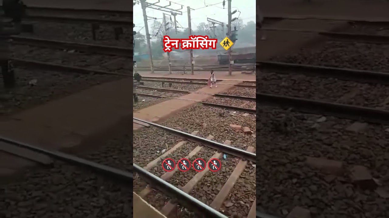 Train crossing 🚸😱                     #shorts #trainvideo #train #vandebharatexpress #traincrossing