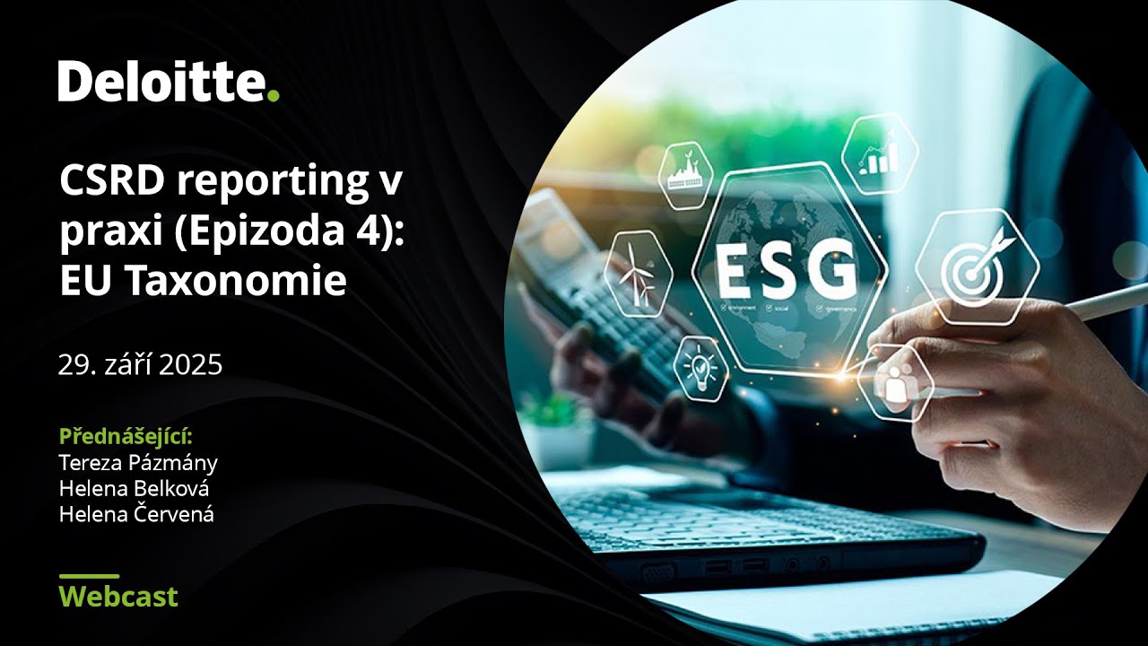CSRD reporting v praxi (Epizoda 4): EU Taxonomie