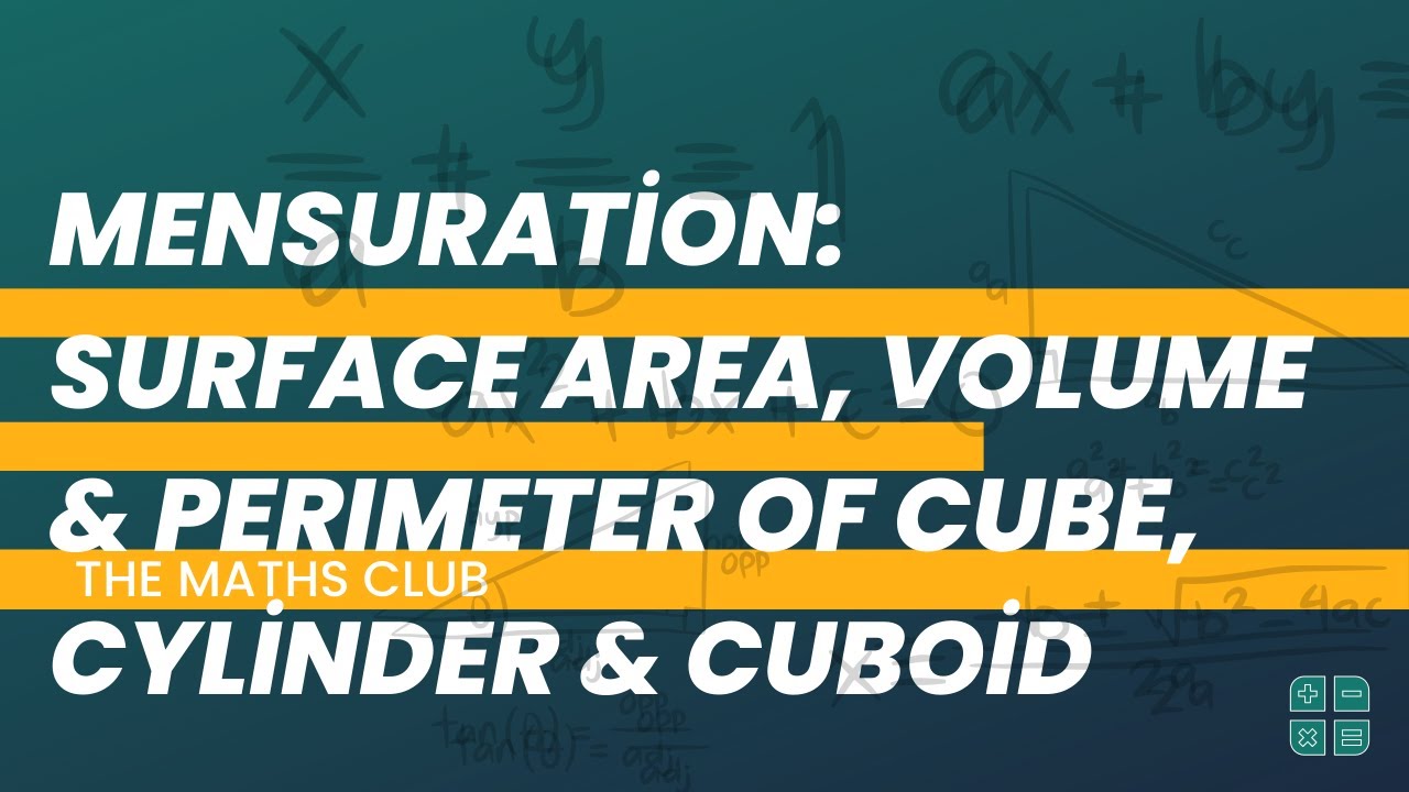Surface Area & Volume of a Cube, Cuboid & Cylinder | WAEC | NECO | JAMB