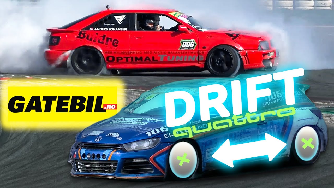 Audi S2 Quattro 5-cyl 4WD VS VW Scirocco 5-cyl 4WD | Gatebil 5-Cylinder Breisladd (powersliders)